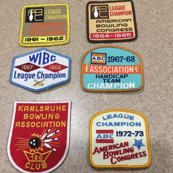 Accessories 6 Vintage Bowling Patches Poshmark